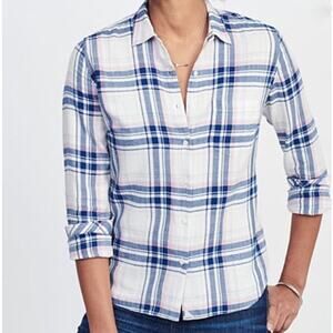 UNTUCKIT Women’s Flannel Plaid Shirt Size XS